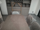 丰舍 餐桌 可变圆桌伸缩折叠实木岩板餐桌椅组合现代轻奢餐桌餐厅饭桌 黑灰色-阿玛尼灰岩板-101皮椅 【1.20米】 一桌6椅 实拍图