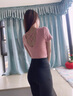 徽昂运动套装女瑜伽服套装跑步健身服速干衣胸垫t恤拼接短袖长裤蓝L 实拍图