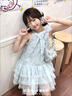 芸荨裙子女夏季2025新款无袖海边度假蓝色蝴蝶结花边挂脖吊带多巴胺连 浅蓝色[蓬蓬蛋糕裙]小斯 S [关注店铺送小礼物] 实拍图