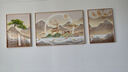 瑞尚（RUISHANG） 轻奢客厅装饰画大气抽象沙发背景墙挂画现代简约别墅三联画 hh367-福禄幸福 左右50*70+中100*70晶瓷面金框 实拍图