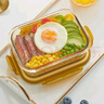 康宁餐具琥珀色保鲜盒密封耐热玻璃带饭便当饭盒3件600ml+700ml+980ml 实拍图