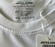 杰克·琼斯（JACK&JONES）25年男装T恤男夏季T恤舒适男士短袖凉感多色上衣纯色水洗不易走形 A06白色 S 170 实拍图