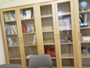 良工实木书柜带门北欧日式落地书架满墙置物架橡木原木书橱学生书房 原木色单门（450*320*2000mm） 实拍图