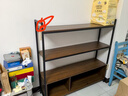 蔓斯菲尔置物架落地储物货架钢木家用多层收纳客厅置物库房仓库超市展示架 35-40层高-深胡桃色120三层带锁 实拍图