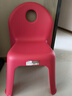 茶花带靠背椅子塑料凳子小Q靠背椅子舒适稳固防滑 1个装#粉色#加厚材质 实拍图