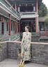 邦帛世背心连衣裙复古文艺气质新国风春夏季长裙女装2026新款小众设计感 水墨画连衣裙 L 实拍图