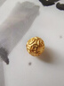 中国黄金（CHINA GOLD）足金六字真言转运珠硬金钱福字黄金手链男女款DIY串珠配件520礼物 12mm金钱珠 约1g【国金礼盒】 实拍图
