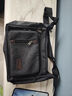 韩版男士帆布单肩包商务英伦男包挂包 休闲户外斜挎包大容量 可定做 印字 黑色 实拍图