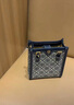 Tory Burch 汤丽柏琦 T MONOGRAM 迷你提花斜挎琴谱包TB 87146 Tory 海军蓝 405 实拍图