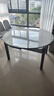 晨巢 岩板餐桌 实木餐桌椅组合现代简约可伸缩折叠吃饭桌子餐厅家具 黑灰框架亮光雪山白-111皮椅款 1.35米一桌六椅-12MM岩板厚度 实拍图