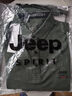JEEP SPIRIT吉普长袖T恤男秋冬季男装翻领男打底衫宽松上衣服  豆绿 XL 实拍图