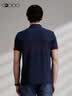 G2000【刺绣撞色】2026年春秋男士透气上衣柔软亲肤短袖POLO衫男翻领 螺纹翻领-靛蓝 S (165) 实拍图