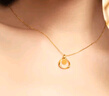 周六福18K金项链女十字链彩金项链素链生日礼物 黄18K 约1g-46cm 实拍图