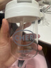 云穗 随手杯ins简约高颜值水杯可爱迷你小巧学生儿童塑料杯便携吸管杯 雪山白-随手杯 300ml 实拍图
