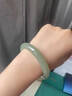 老凤祥和田玉手镯晴水玉镯玉手镯玉镯正品送老婆女友生日礼物女神节礼物 和田玉青绿手镯（圈口56） 实拍图