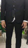 海派浩宇西服套装男修身商务正装小西装面试职业装新郎结婚礼服伴郎服外套 黑色二扣【西服+西裤+衬衫+领带+皮带】 5XL (195) 【83-88KG】 实拍图