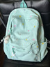 Zinke书包初中生女高颜值小众ins大容量日系旅行高中大学生背包双肩包 绿色（带三角奶酪+1个小吊坠） 实拍图