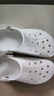 卡骆驰crocs洞洞鞋贝雅卡骆班轻便耐磨一脚蹬休闲鞋|205089 白/深蓝-126 37 /38(230mm) 实拍图