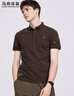 马克华菲【金线刺绣】短袖POLO衫男2025夏季新款潮酷港风时尚翻领上衣 可可棕色316 L /175 实拍图