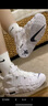 NIKE 耐克儿童篮球运动鞋皮蓬AIR MORE UPTEMPO气垫缓震儿童实战球鞋 DH9723-100 35 【建议脚长22cm】 实拍图