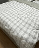 MUJI柔软洗棉被套套装 床单式/加大双人床用 灰色小格纹 居家儿童 实拍图