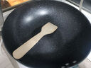 银爵麦饭石炒锅不粘锅铁锅电磁炉燃气锅家用炒菜锅平底 【蒸笼+带盖+木铲海绵擦】 30cm 实拍图
