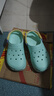斯凯奇（Skechers）女鞋洞洞鞋凉鞋增高厚底耐磨沙滩拖鞋小怪兽包头洞洞鞋111581 薄荷色/MNT 37 实拍图
