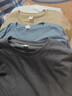 雾卡 【三件装】短袖t恤男纯色棉宽松夏季士半袖潮流衣服情侣装 卡其+雾蓝+深灰 M 建议100-120斤 实拍图