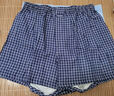 全棉时代【商场同款】男士内裤纯棉春夏薄款透气阿罗裤平角裤纱布短裤底裤 蓝底白格 （175/100）L 实拍图