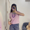 班尼路（Baleno）100%纯棉短袖T恤女2025年夏季宽松短款小个子宽松百搭秋冬打底衫 实拍图