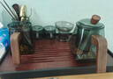 正扬玻璃茶具套装办公高档整套功夫茶盘耐热泡茶壶观山茶杯实木把防烫 10头烟(萧墨)6观山+茶道长琴胡黑 实拍图