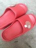 居家凉拖女小蘑菇凉拖鞋女家居拖鞋男居家鞋外穿一字拖沙滩鞋凉拖 红色 40-41 实拍图