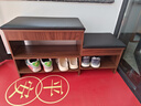 米客米家（MIKEMIJIA）鞋柜换鞋凳子家用门口简易置物架出租屋用多层鞋子收纳架可坐鞋柜 胡桃色加宽组合款|100*32*52CM 实拍图