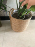 微光里草编花盆摆件藤编海草编织大篮子竹编花盆套绿植家居客厅手提花篮 藤编直筒花篮大号-30*27cm 实拍图