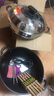 先科电炒锅多功能家用铸铁电热锅电炒菜锅爆炒一体式电饭锅电蒸锅电煮锅电炖锅电焖锅一体插电锅1-10人 四灯款铁不粘38CM单蒸屉 实拍图