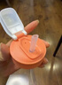 安配宽口直饮管学饮水杯盖 奶瓶配件 橙粉 （适配贝亲第3代宽口奶瓶） 实拍图