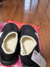 洁丽雅防水棉拖鞋男士秋冬季家居室内防滑防臭保暖踩屎感全包跟棉鞋女款 黑白 42-43 【适合41-42码】 实拍图