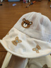 兔兔大文婴幼儿帽子夏季1-2岁男女宝宝网眼透气防晒遮阳帽大帽檐可折叠童 小熊米色-防风带-魔术贴-可调节 帽围45-50cm（建议5个月-3岁） 实拍图