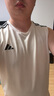 adidas速干简约舒适运动健身圆领背心男装夏季阿迪达斯官方   白   L 实拍图