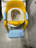 世纪宝贝（babyhood）儿童马桶辅助器 宝宝阶梯架坐便圈扶手架座便器 PU软坐垫 139天蓝 实拍图
