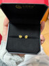 老凤祥999足金雪花耳钉女款耳环耳饰轻奢送老婆女友闺蜜生日礼物 （今日/次日达）足金雪花耳钉-弯钩+品牌礼盒 金重约1.2g 实拍图