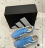 adidas「T头鞋」VL COURT复古休闲板板鞋德训鞋男女阿迪达斯轻运动   蓝色/亮白/树脂黄   40.5 实拍图