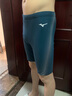 美津浓（MIZUNO）泳裤男士防尴尬大码长款5分裤专业速干抗氯游泳衣装备B1127兰L 实拍图