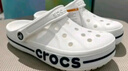 crocs卡骆驰洞洞鞋贝雅卡骆班轻便耐磨一脚蹬休闲鞋|205089 白/深蓝-126 39 (240mm) 实拍图