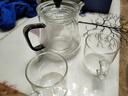 禾艾苏（heisou）高硼硅耐热玻璃茶壶家用过滤绿柄泡茶壶茶具套装加厚花茶壶490ml 清心泡茶壶490ml+2个杯子 实拍图