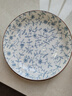 和风四季景德镇日式釉下彩家用餐具餐厅陶瓷饭碗面碗汤碗圆盘碗碟组合套装 （花蔓草）8英寸圆盘 实拍图