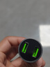 豪车同款超级快充汽车充电器点烟器转换车充快充双口USB100w闪充 数显超级快充-双绿 1个装 实拍图