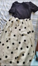 熙世界（sllsky）假两件波点连衣裙2025秋季新款流行气质短袖圆领拼接裙子女装 杏底黑色波点 2XL 实拍图