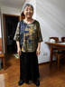 恒源祥中老年妈妈夏装香云纱女装杭州丝绸真丝桑蚕丝阔腿裤两件套装 套装 2XL 135-145 实拍图
