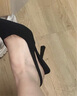 桂岐包头高跟鞋后绊带黑色尖头单鞋凉鞋女夏细跟成人礼2025新款法式 黑色 6cm 36 实拍图